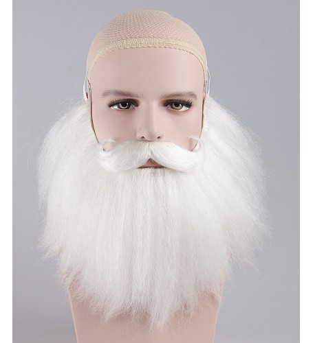 Adult Sanda Claus White Beard and Moustache Set HX-013